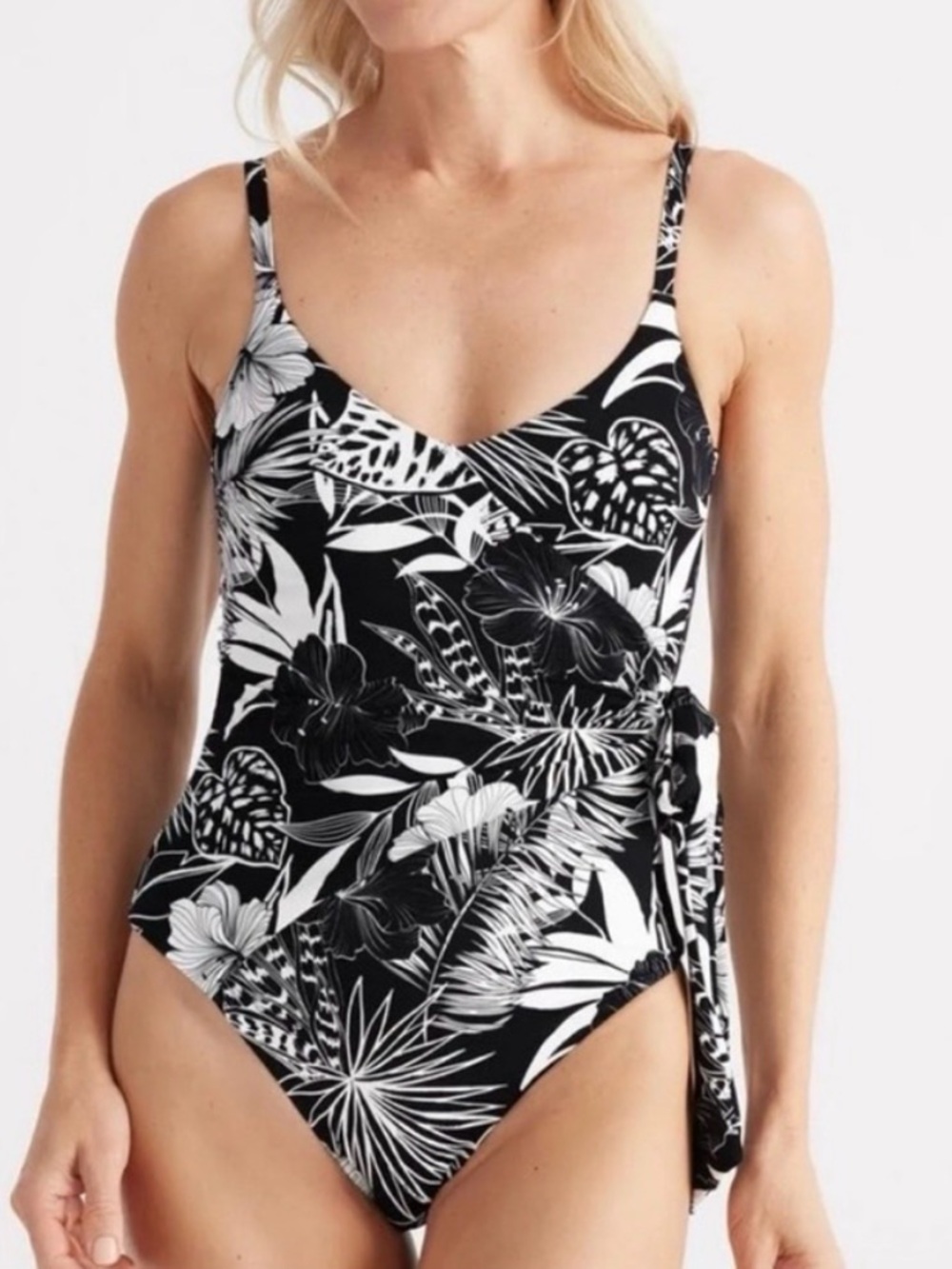 knix wrap swimsuit - XL - Hibiscus heat